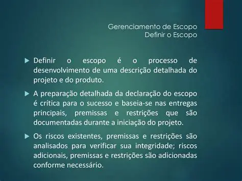 Definir o escopo do processo