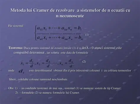 Definirea Sistemelor de Ecuatii