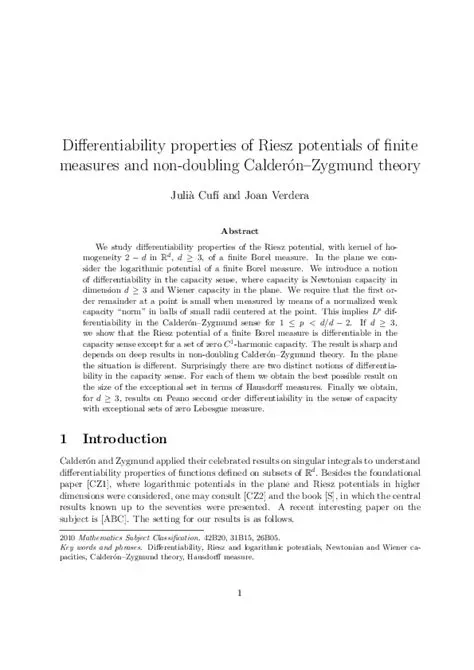 Definition and Properties of Riesz Potentials