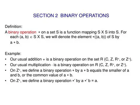 Definition of a Binary Operation