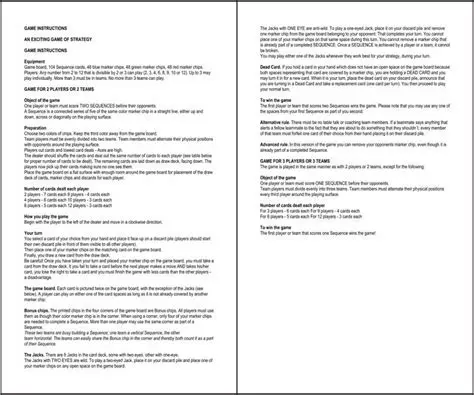 Detailed Game Instructions