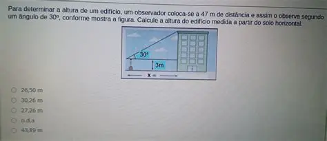 Determinar a altura da obra