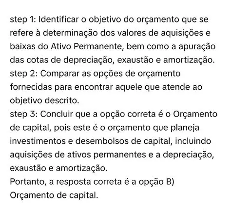 Determinar o valor do ativo permanente