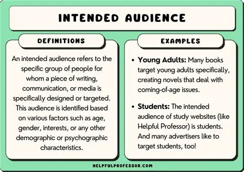 Determine the intended subject