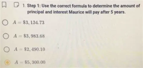 Determine the principal amount
