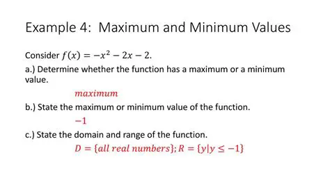 Determining Minimum or Maximum Values