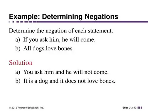 Determining Negation Statements