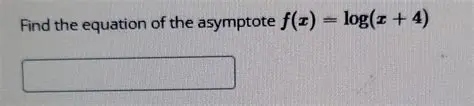 Determining the Equation of the Asymptote