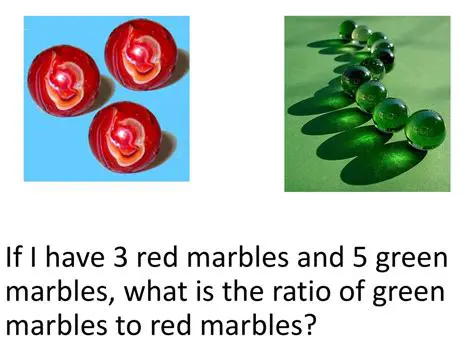 Determining the Individual with a Greater Ratio of Green Marbles to Red Marbles