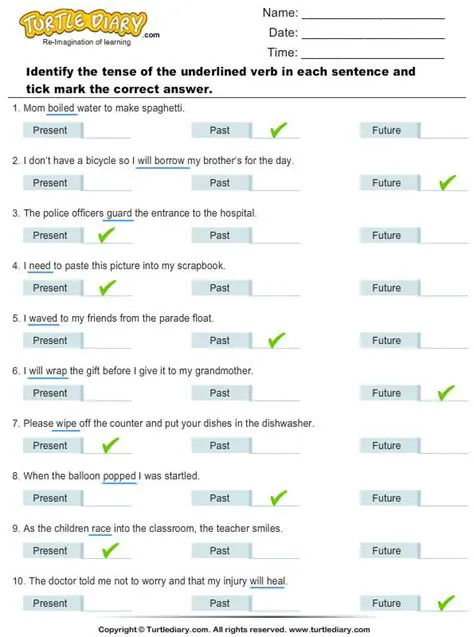 Determining the Underlined Verb