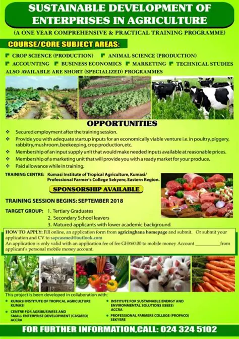 Develop a comprehensive agricultural training program
