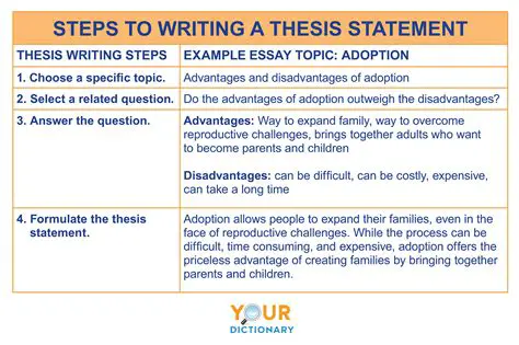 Develop a thesis statement