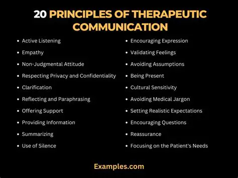 Develop policies that support the improvement of therapeutic communication
