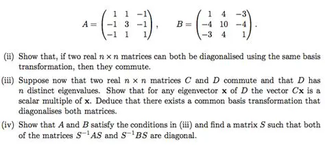 Diagonalization and Commuting Matrices