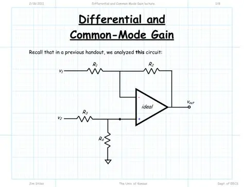 Differential Mode Gain of a Mismatched Differential Pair