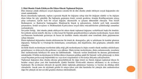 Dinin Toplumda Sosyal Hizmetler Etkisi