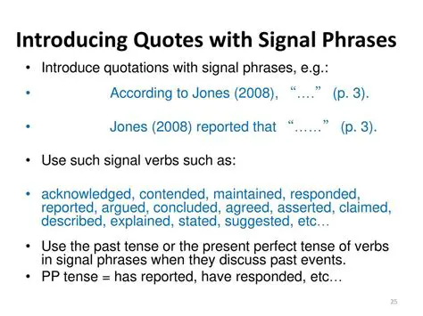 Direct Quotation Signal Phrases