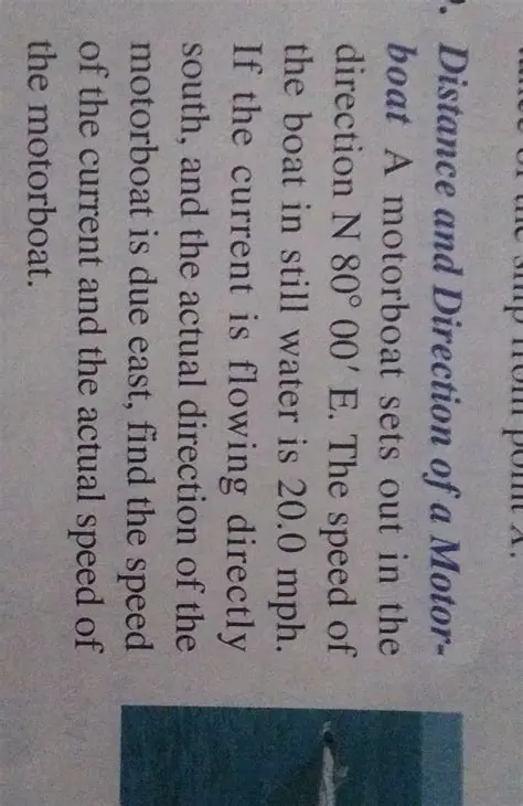 Direction of the Motorboat