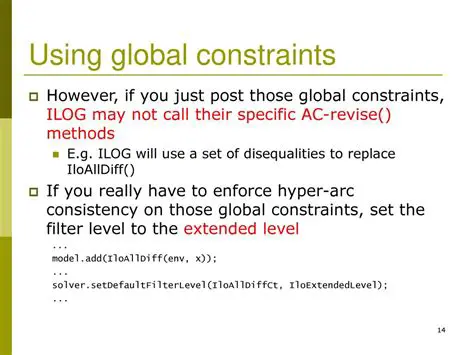 Disable global constraints