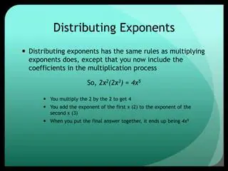 Distributing the Coefficients