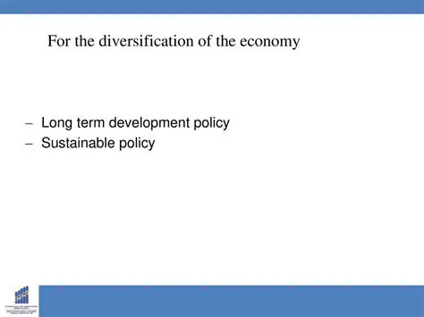 Diversification of the economy