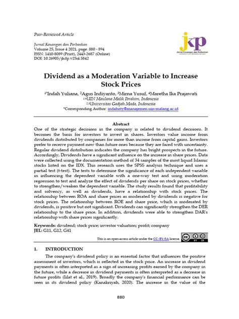 Dividend Policy as Moderation Variable