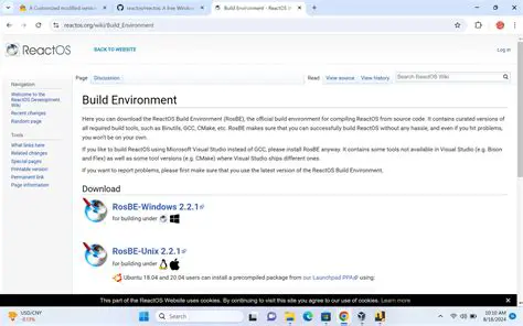 Download the ReactOS Build Environment
