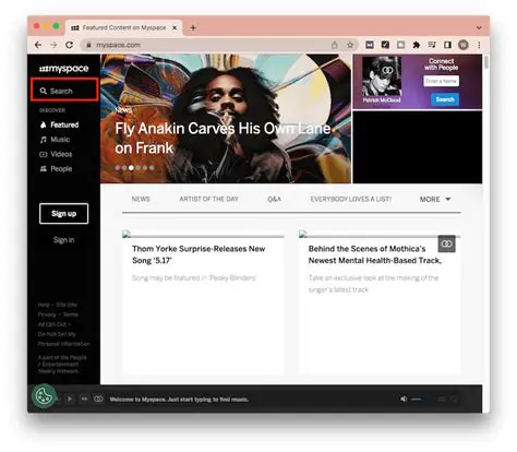 Easily Navigate MySpace from Anywhere on the Web