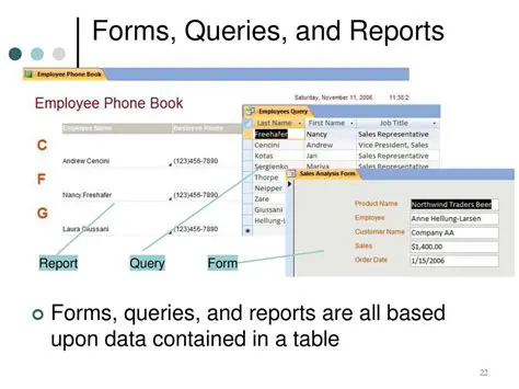 Easy creation of queries and reports