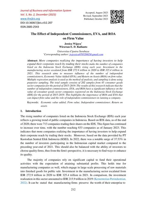 Effect of Independent Commissioners