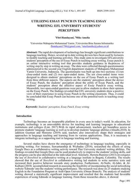 Effectiveness of Essay Punch