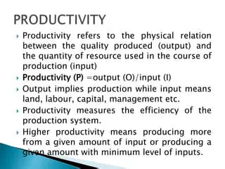 Efficiency Analysis of Production Input Use