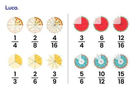 Ejemplos de fracciones equivalentes