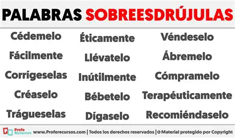 Ejemplos de palabras sobreesdrujolas