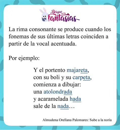 Ejemplos de Rimas Consonantes
