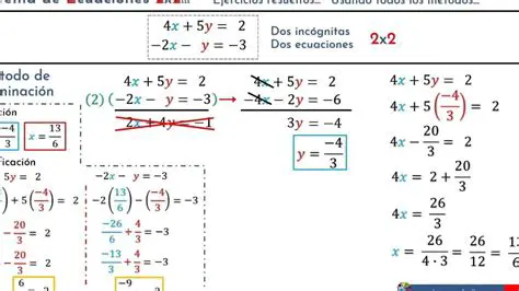Ejemplos de sistemas de ecuaciones