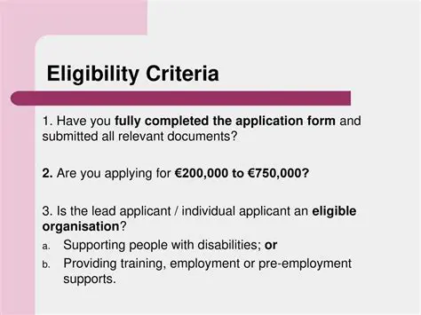 Eligibility Criteria for CCSB
