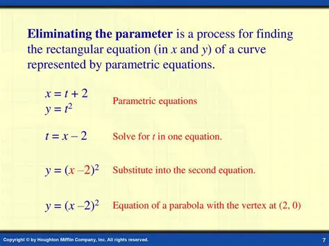 Eliminating the Parameter and Finding the Direct Relationship between x and y