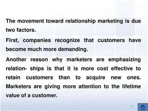Emphasize relationship marketing