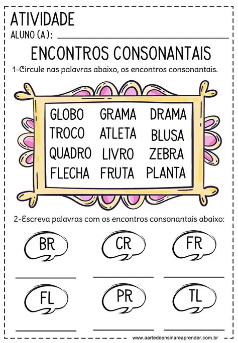 Encontro consonantal simples