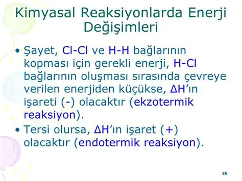 Enerji ve Kimyasal Reaksiyonlar