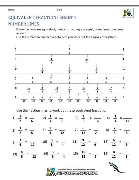 Equivalent Fractions Worksheet