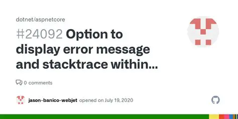 Error Message and Stacktrace