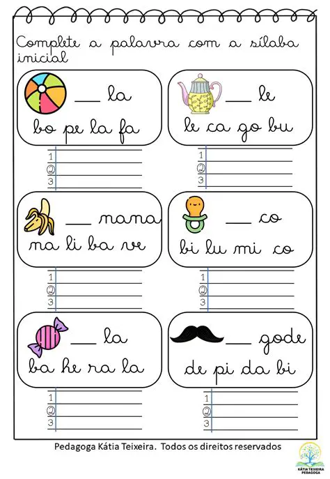 Escreva com a letra cursiva os nomes dos elementos a seguir