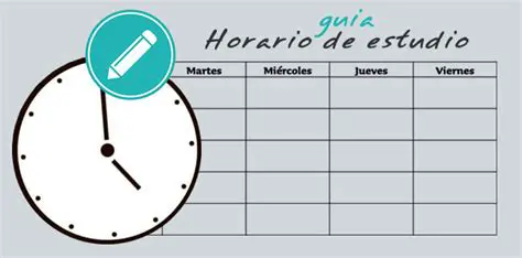 Establece un horario de estudio