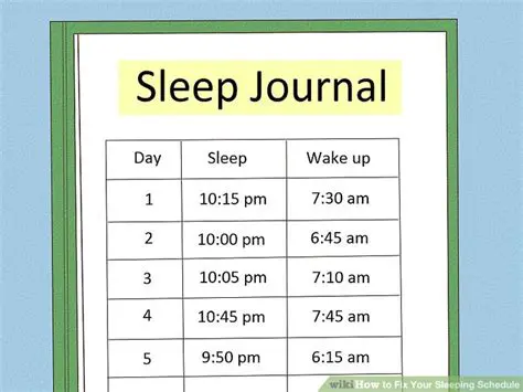 Establishing a sleep schedule