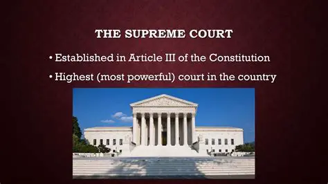 Establishing the Supreme Court