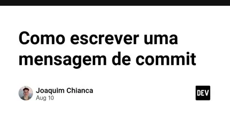 Estrutura da mensagem do commit