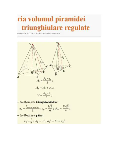 Evaluarea Piramidei Triunghiulare Regulate
