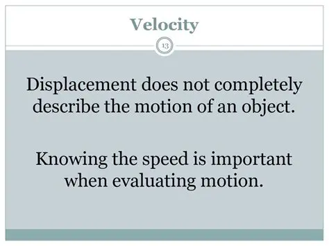 Evaluating the Velocity of an Object